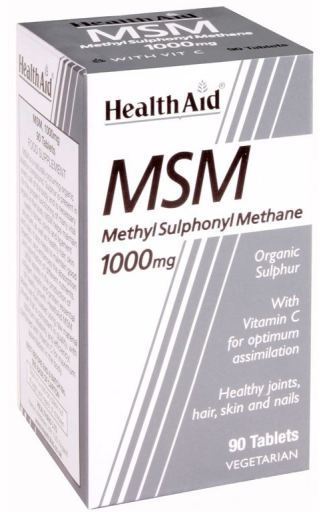 HealthAid MSM Methylsulfonylmethane 1000 mg 90 Tablets