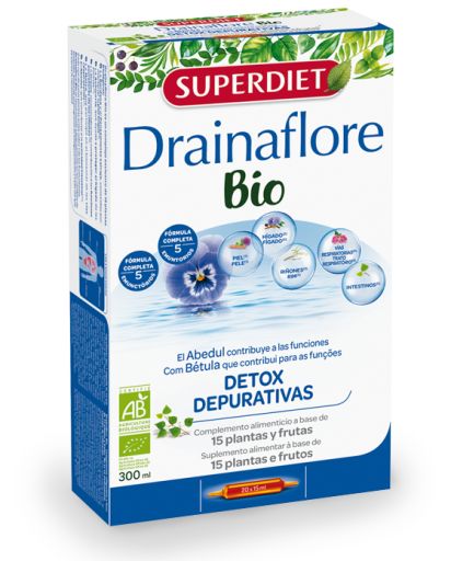 Superdiet Drainaflore 20 Ampoules
