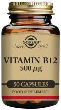 Vitamin B12 500 μg (Cyanocobalamin) 50 Capsules