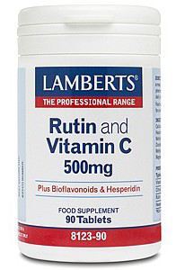Lamberts Rutin and Vitamin C 500 mg with Bioflavonoids and Hesperidin