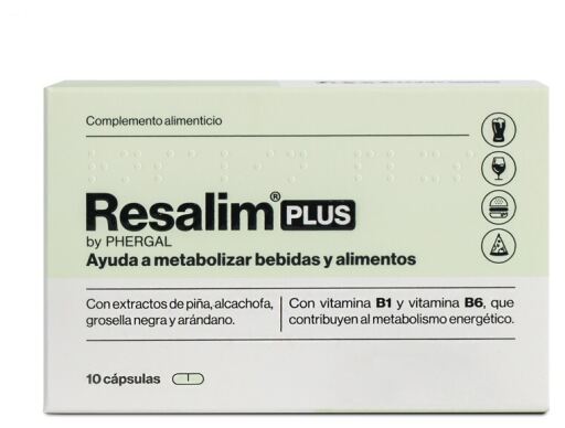 Resalim Metabolizing Food Supplement for Drinks, 10 Capsules