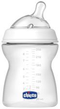 Feeling Natural Feeding Bottle 250ml Teat Medium Flow Leaning 2M +