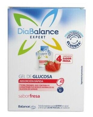 Diabalance Strawberry Rapid Absorption Glucose Gel 4 Sachets