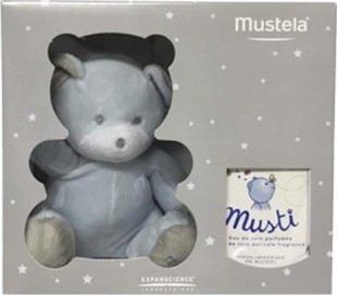 Musti Eau de Soin 50 ml Alcohol-free + blue-pink teddy bear