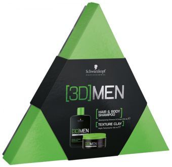 [3D] Men Shampoo 250 ml + Texture Clay 100 ml