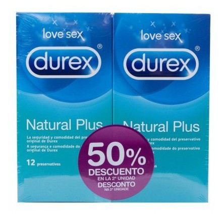 Durex Condom Duplo Natural Plus 12 + 12 units