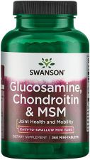 Glucosamine Chondroitin & MSM 750/600/300 mg 360 Minitabs