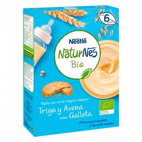 Naturnes Papilla Trigo y Avena Sabor Galleta +6m 240gr