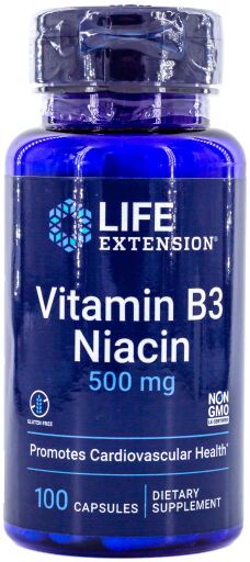 Vitamin B3 Niacin 500 mg 100 Capsules