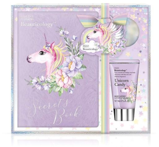 Beauticology Unicorn Notebook and Body Care kit