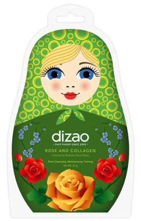 Rose and Collagen Clarifying Bubble Facial Mask 25 gr