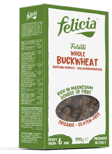 Felicia Bio Whole Grain Saraceno Fusilli Pasta 250 gr
