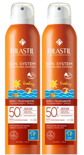 Rilastil Sun System Spray Transparent Baby SPF50+ 2 x 200 ml