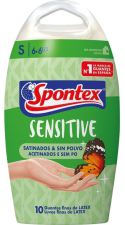 Spontex Latex Sensitive Guantes Satinados Sin Polvo Talla S