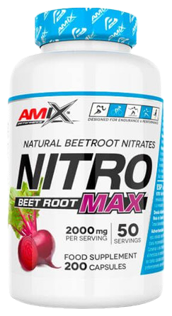 Amix Amix Performance Nitro Beetroot Max 200 Caps - Ra&iacute;z De Remolacha Nitro, C&aacute;psulas Vegetales Aptas Para Veganos.