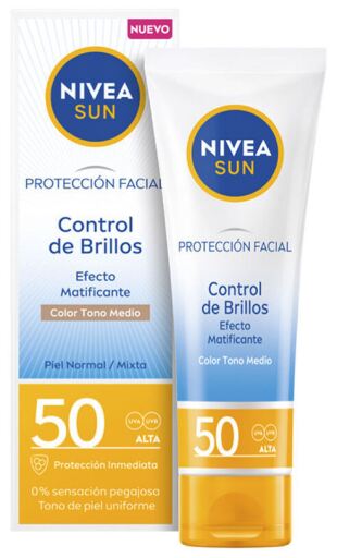 Nivea Sunscreen Shine Control Medium Tone SPF 50 40 ml