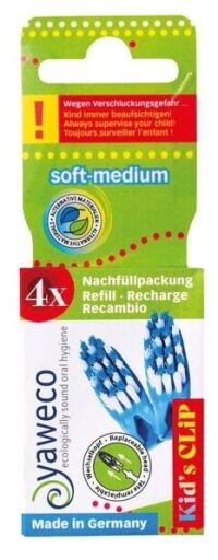 Yaweco Replacement Children's Toothbrush Heads 4 Units