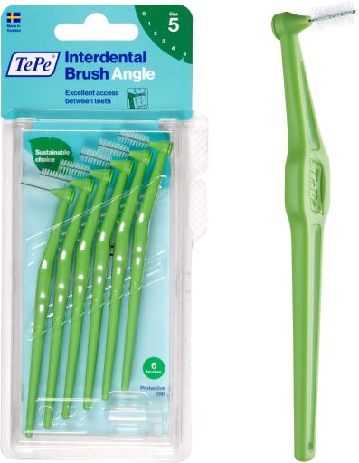 TePe Angle Interdental Brush 0.8 Green 6 Units