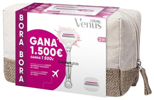 Gillette Venus Sugarberry Toiletry Bag Bora Bora Machine + 2 Refills