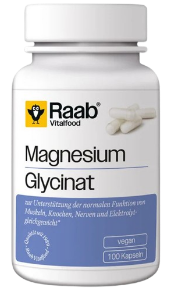Raab Vitalfood Magnesium Glycinat 600Mg 100 Capsules