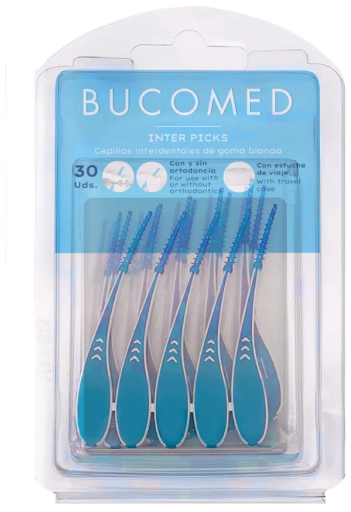 Bucomed Inter-Picks Rubber Interdental Brush 30 Units
