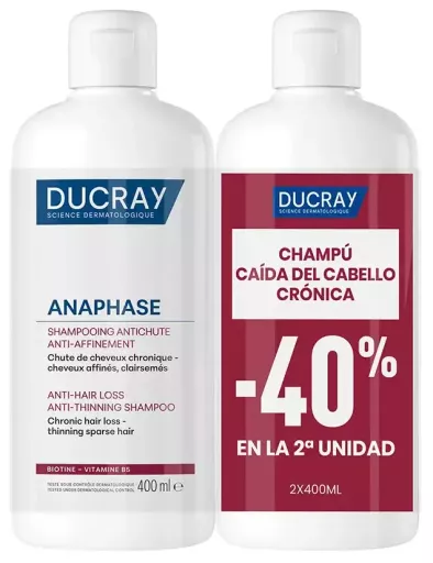 Ducray Anaphase Anti-Hair Loss and Anti-Thinning Shampoo Pack 2 x 400 ml