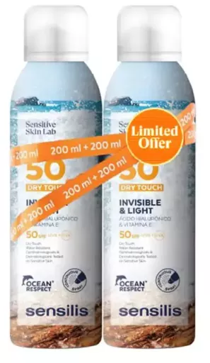 Sensilis Invisible & Light Body Spray Spf50+ Pack 2 X 200 ml