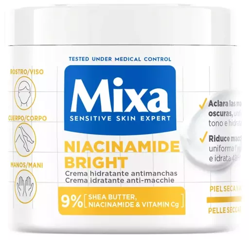 Mixa Niacinamide Bright Moisturizing Cream for Dry Skin 400 ml