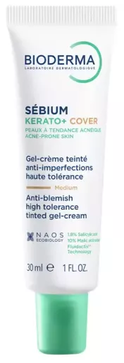 Bioderma S&eacute;bium Kerato+ Cover Gel Crema Anti-Imperfecciones Con Color 30 ml