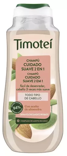 Timotei 2-in-1 Gentle Care Shampoo with Almond and Coconut Oil 300ml